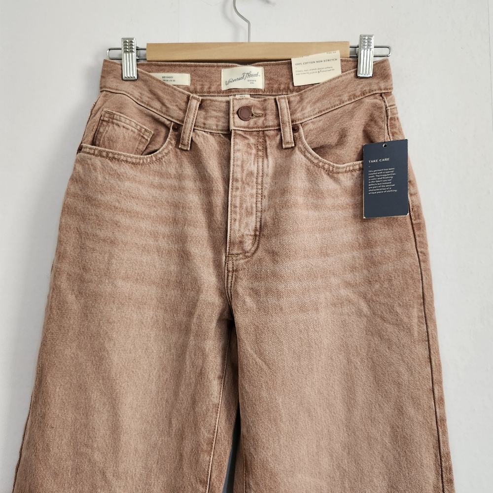 NWT Universal Thread Pink 90's Baggy Jeans Size 00 - Picture 2 of 8